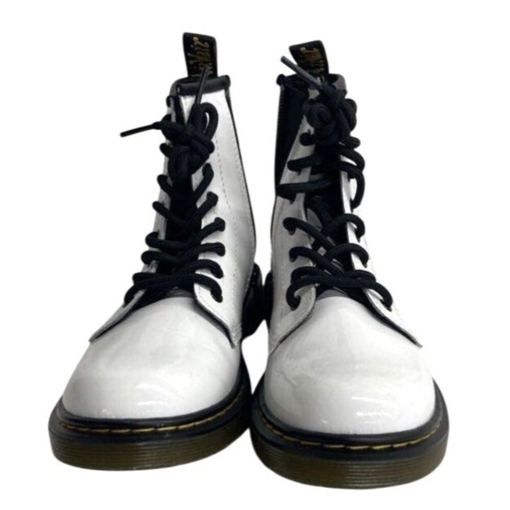 Dr.‎ Martens 1460 White Leather Lace-Up Boots Size US 3 Youth